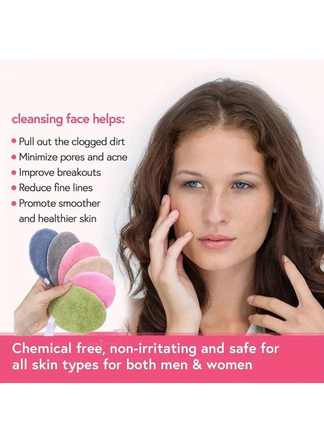 Watermelon Powder 8011 Oval Shaped Absorbent Reusable Makeup Remover Pads 6pcs - Image 5